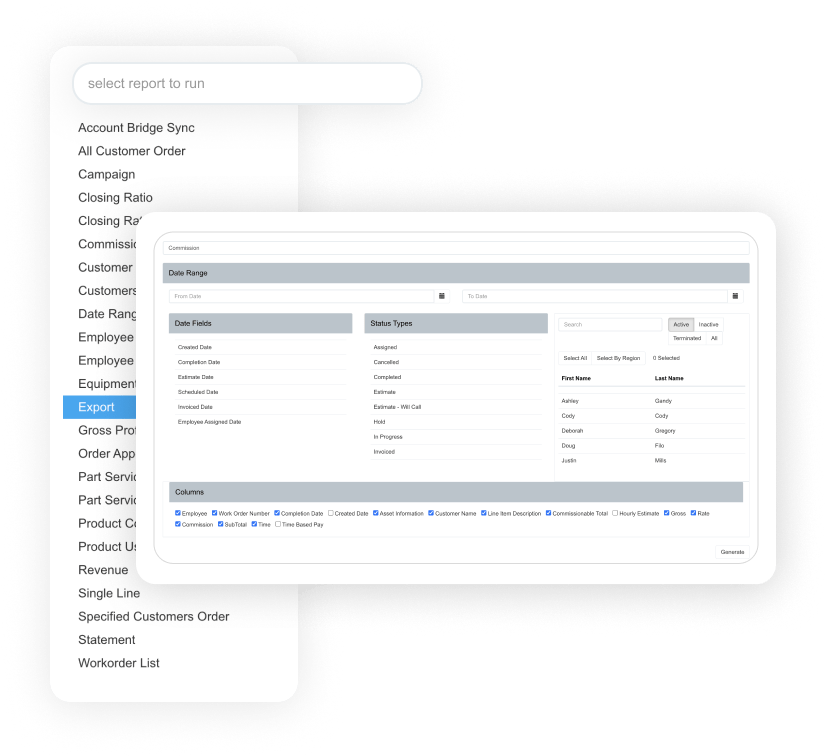 Time and Commission Tracking