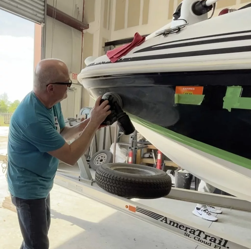 Boat Sanding - Gelcoat Repair